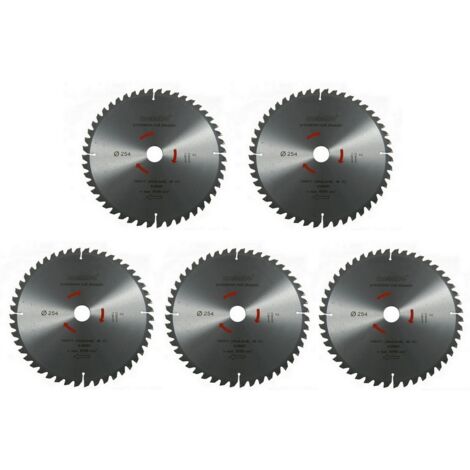 Metabo Kreissägeblatt Sägeblatt 254 mm Z48 5°Neg. 5 Stück für Bosch GCM GTS