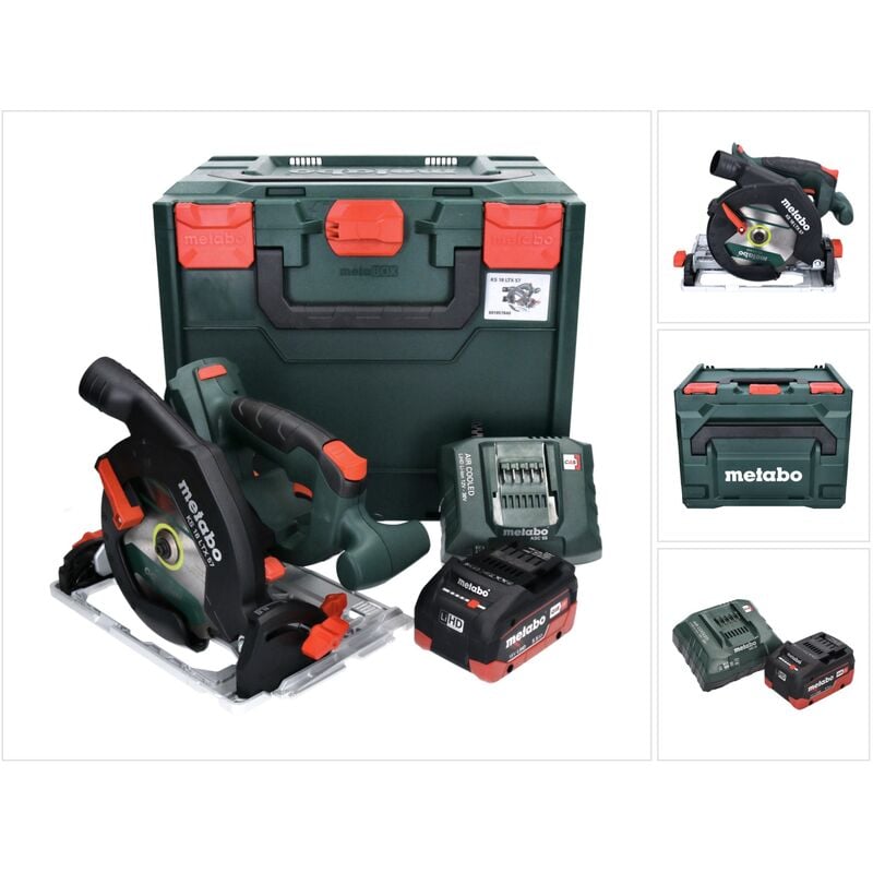 Metabo - ks 18 ltx 57 Scie circulaire portative sans fil 165 mm 18V + 1x Batterie 5,5 Ah + Chargeur + Coffret x