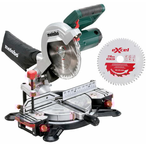 Metabo KS216M Lasercut Compound Crosscut Mitre Saw 240V Extra 1 x 60T Blade:240V