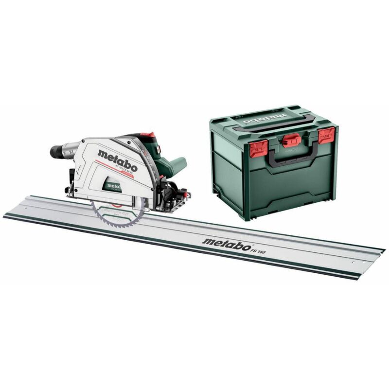 Metabo Set de scie circulaire plongeante sans fil KT 18 LTX 66 BL Set 691172840 avec rail de guidage FS 160 metaBOX 340