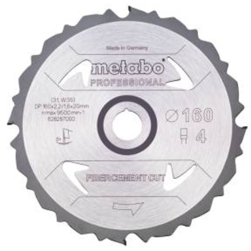 Lama Fibercement Cut Pcd 160x20 Mm Z4