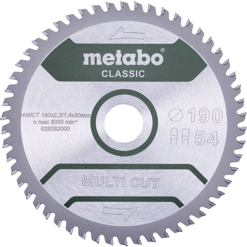 Metabo - multi cut classic 628661000 Lama circolare 165 x 20 x 1.4 mm Numero di denti: 42 1 pz.