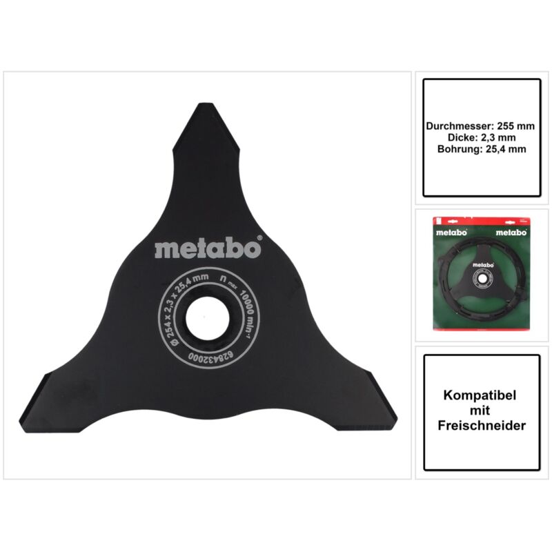 Metabo - Couteau &agrave; fourr&eacute;s 3 lames (628432000)
