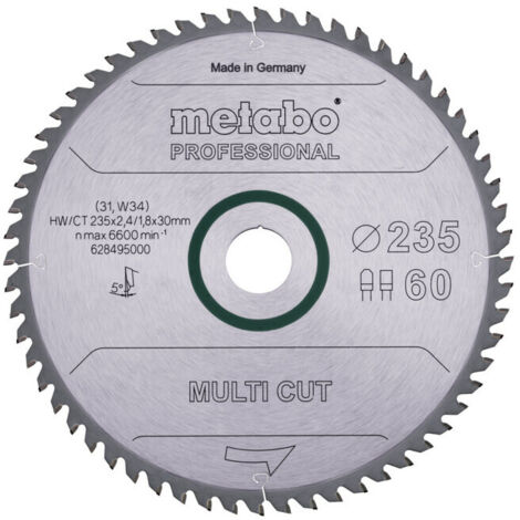 Metabo - Lame de scie, 235x30 mm, 60 dents 628495000