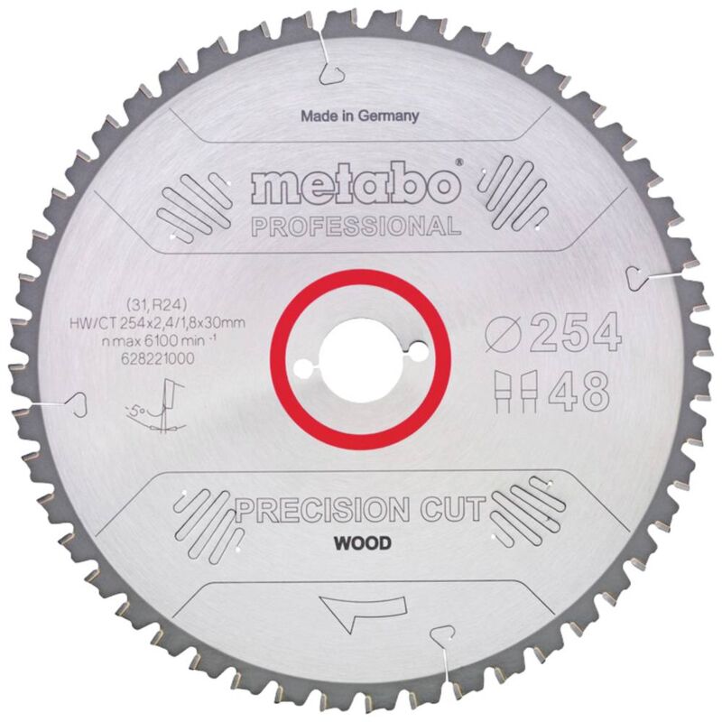 Metabo - 628225000 Lame de scie circulaire 315 mm Nombre de dents: 84 1 pc(s)