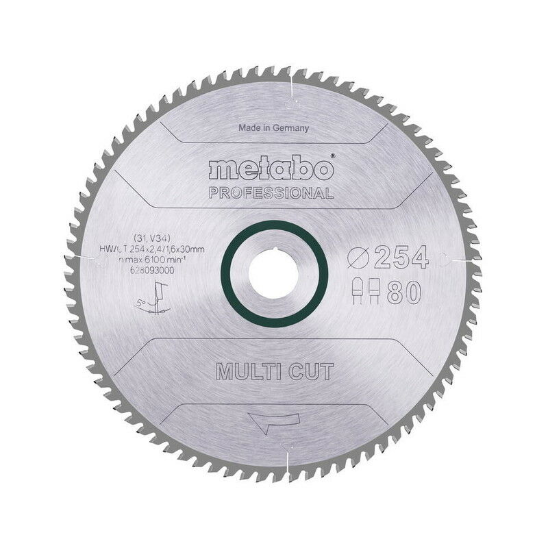 Metabo - Lame de scie circ. Pro 'Multi Cut' hw/ct 254x30,80FZ/TZ 5°