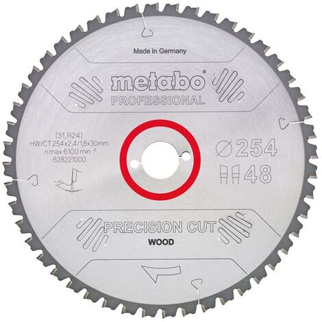 Metabo Lame de scie HW/CT 254x30, 60 WZ 5°neg