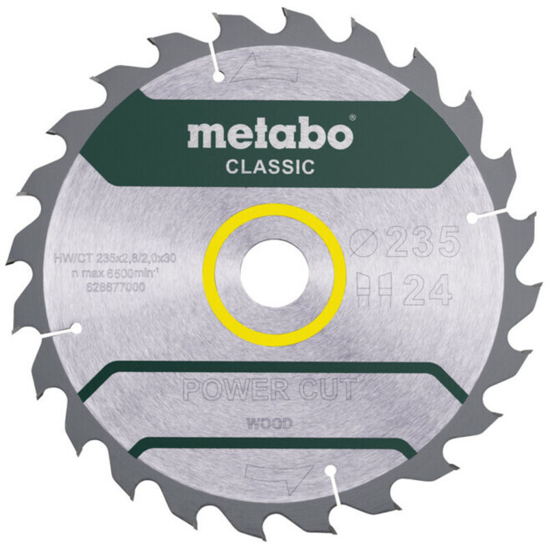 Metabo Lame de scie « power cut wood classic » 235x2 82 0x30 Z24 WZ 18° /B 628678000