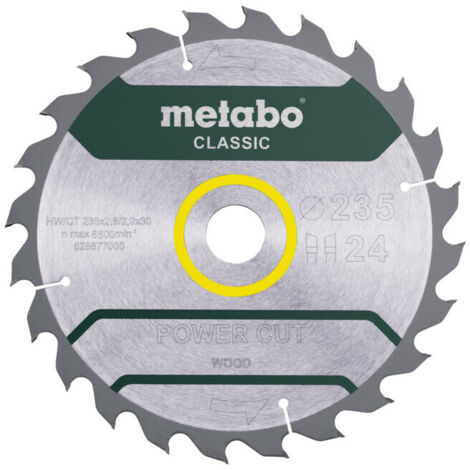 Metabo Lame de scie « power cut wood - classic », 235x2,8/2,0x30, Z24 WZ 18° /B (628678000)