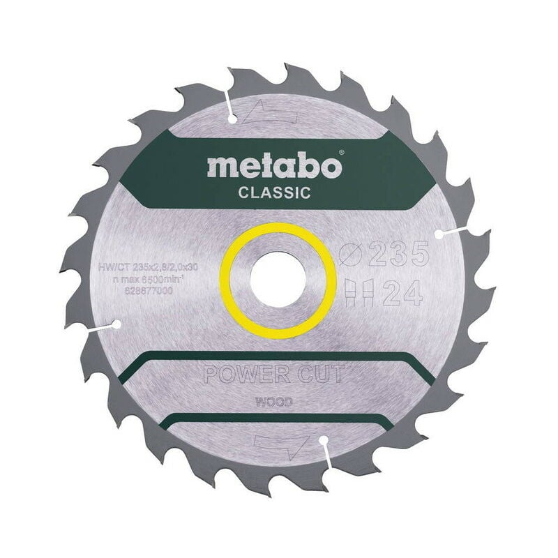 METABO Lame de scie « power cut wood - classic » 235x30 Z24 WZ 18°