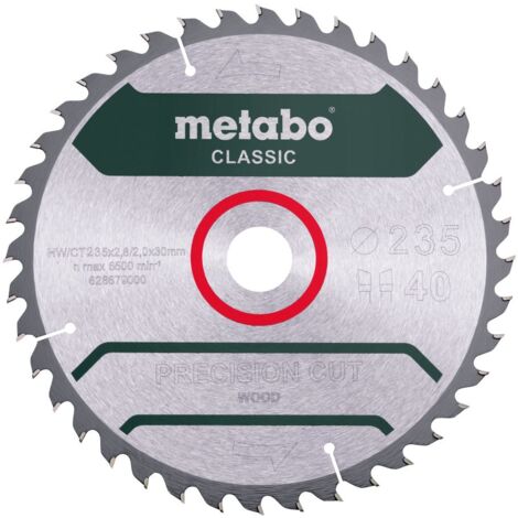 Metabo Lame de scie « precision cut wood - classic », 235x2,8/2,0x30 Z40 WZ 15° (628679000)