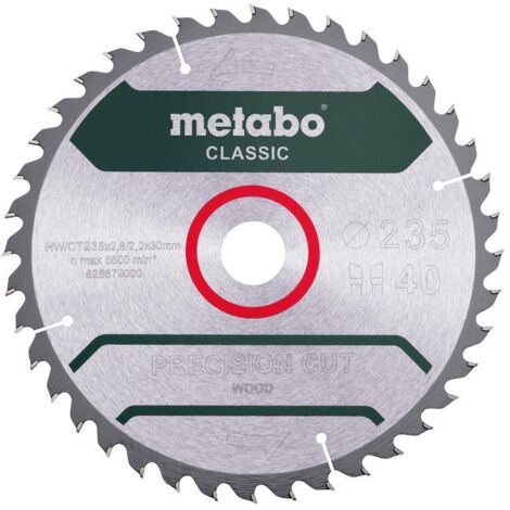 Metabo Lame de scie « precision cut wood - classic », 235x2,8/2,0x30 Z40 WZ 15° /B (628680000)