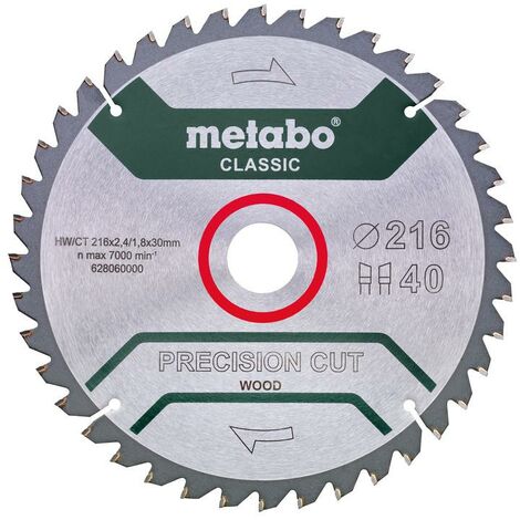 160x2,2/1,4x20 Z36 WZ 10° 628278000 Metabo Sägeblatt "precision cut classic" 