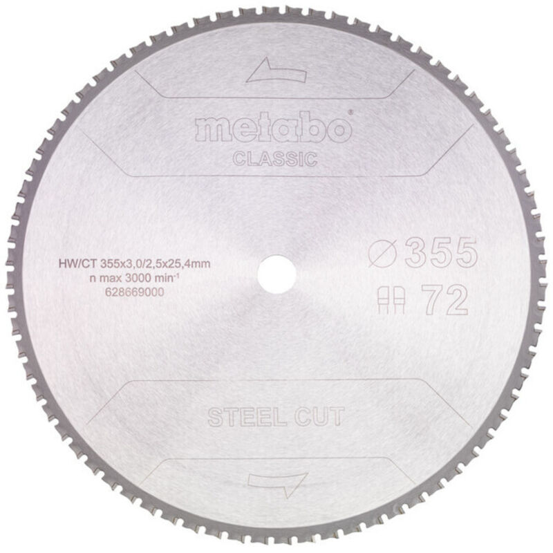 Lame de scie « steel cut classic » 355x3 02 5x25 4 Z72 FZFAFZFA 4° 628669000