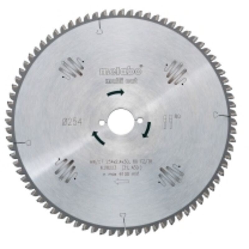 Lame de scie circulaire HWCT METABO 216 x 30 mm 64 dents denture plate et trapézoïdale 10° 628063000