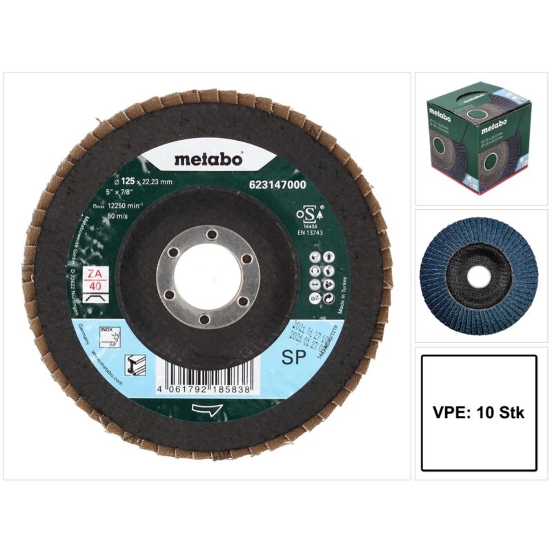 Image of Metabo - 1 Stück Lamellenschleifteller Zirkonkorund sp 125mm P40