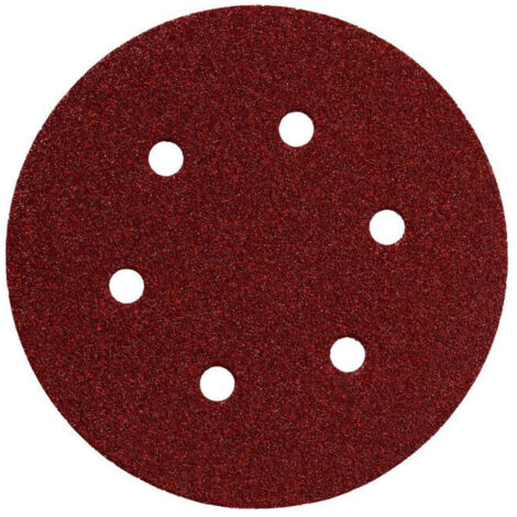 Metabo – Lot de 25 disques abrasifs auto-agrippants 150mm – 6 trous pour ponceuses – Grain oxyde d'aluminium semi-ouvert – Pour bois et métal