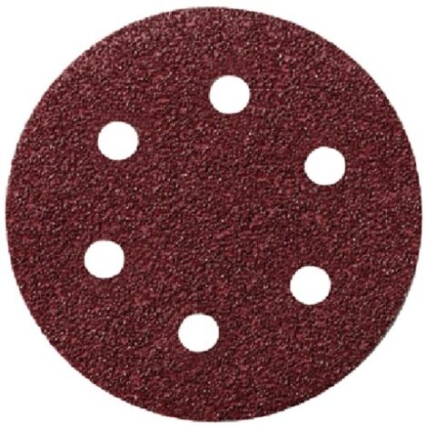 Metabo – Lot de 25 feuilles abrasives adhésives 80 mm P80 – Pour ponçage bois, métal et polyester – 624053000