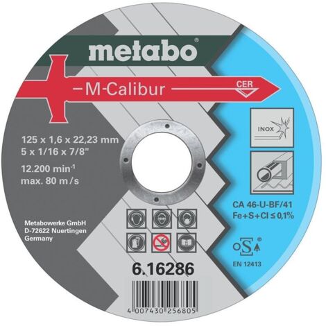 Metabo M-Calibur 125 x 1,6 x 22,23 Inox, TF 41 (616286000)