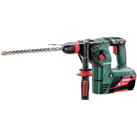 Metabo – Marteau léger SDS-Plus 36V 600795650 avec 2 batteries 5,2Ah Li-ion – Force de frappe élevée – Maletin inclus pour transport facile
