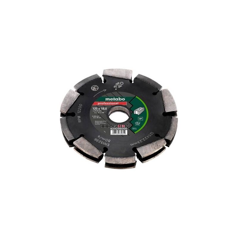 Metabo 628298000 Fraise à rainurer Carbure de tungstène Dimension produit ø 125 mm Diamètre de tige 22.23 mm 1 pièce V797352