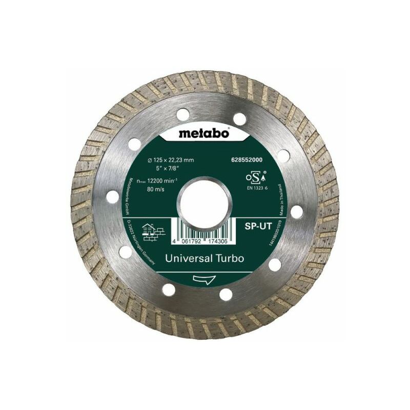 Metabo - Disque à tronçonner diamant 125x22,23mm, sp-ut, Universal Turbo sp (628552000)