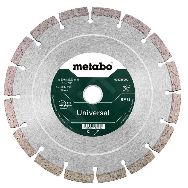 Metabo - Accessoires - Meule de tronçonnage diamantée pour matériaux de construction courants 230 x 22,23 mm 624298000