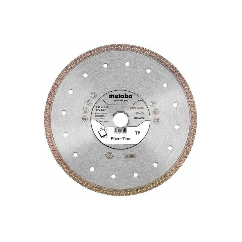 Metabo - Disque à tronçonner diamanté 230x22,23mm, tp, carrelage professional (628580000)