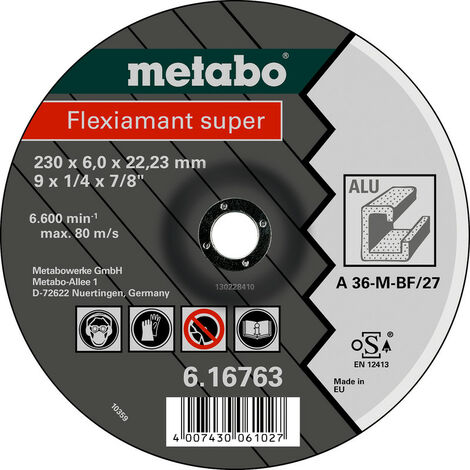 METABO Meules d'ébarbage Flexiamant super 125x6,0x22,2 alu