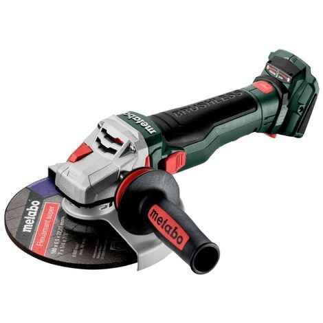 Metabo Meuleuse 180 mm 18 V WB 18 LTX BL 15-180 (sans batterie ni chargeur), coffret