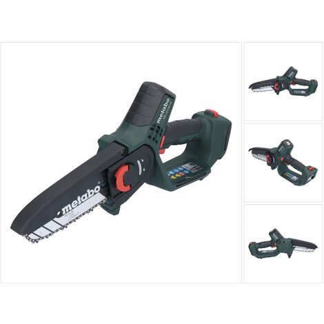 Metabo MS 18 LTX 15 Motosierra sin cable 18 V 15 cm 5 m/s Solo ( 600856850 ) - sin batería, sin cargador de batería