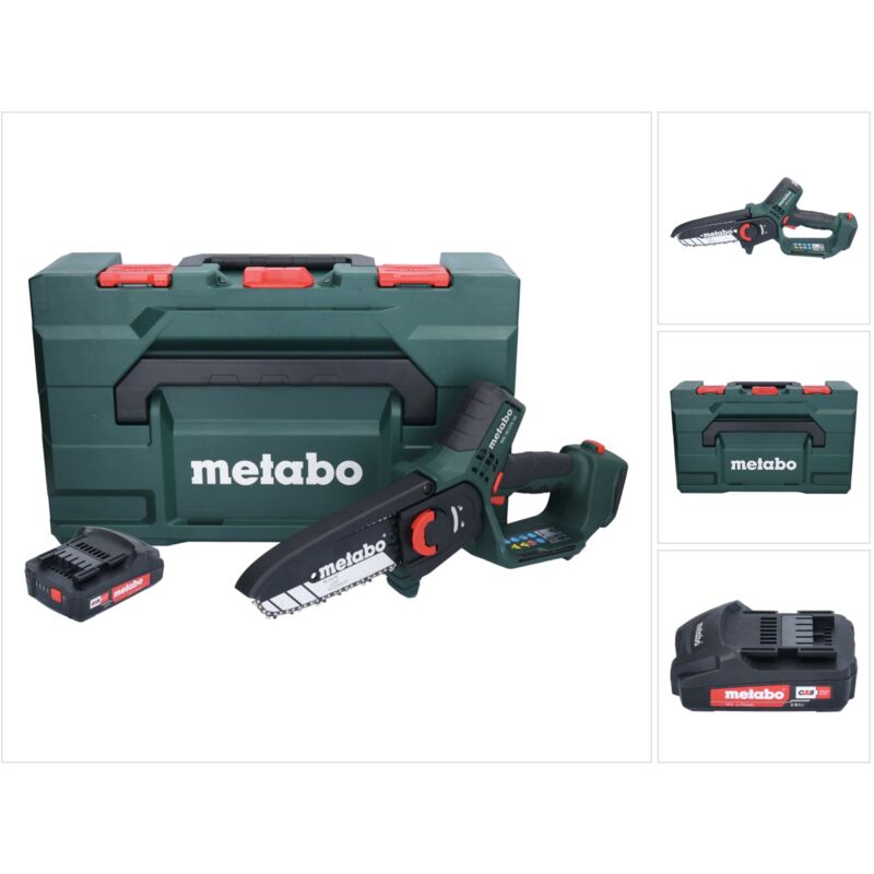 Metabo MS 18 LTX 15 scie à moteur sans fil 18 V 15 cm 5 m/s + 1x batterie 2,0 Ah + metaBOX - sans chargeur