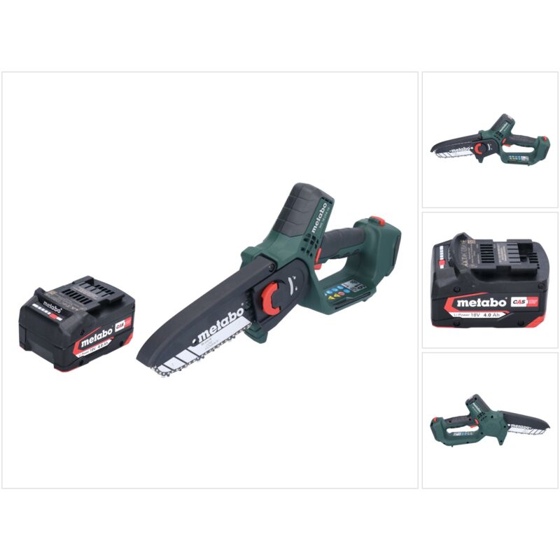 Tronçonneuse sans fil Metabo MS 18 LTX 15 18V 15 cm Batterie 40 Ah - vue 2