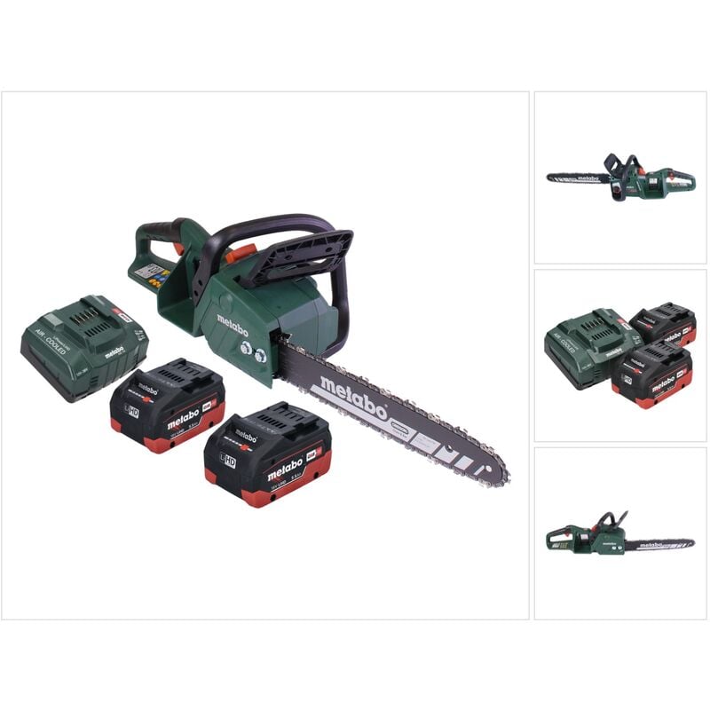 Ms 36-18 ltx bl 40 Trononneuse d'elagage sans fil 36 v ( 2x 18 v ) 40 cm 22 m/s Brushless + 2x batterie 5,5 Ah + kit chargeur - Metabo