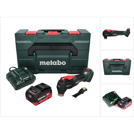 Metabo MT 18 LTX BL QSL Outil multifonction sans fil 18 V sans balais Starlock Plus + 1x Batterie 5,5 Ah + Chargeur + Coffret metaBOX