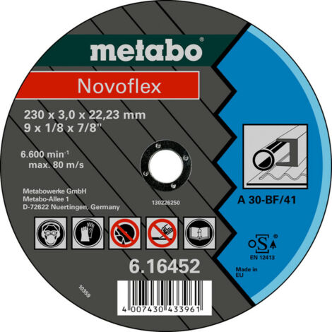Metabo Novoflex 115x3,0x22,23 Stahl, Trennscheibe, gekröpfte Ausführung 25 Stk