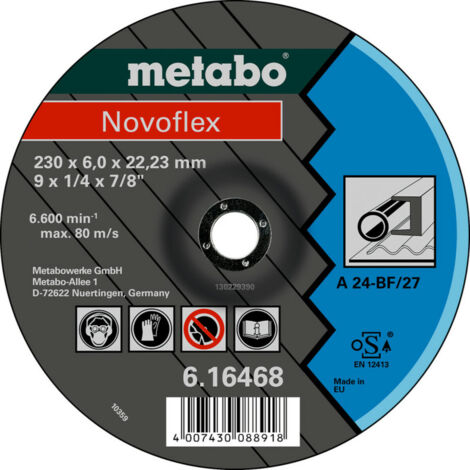Metabo Novoflex 150x6,0x22,23 Stahl, Schruppscheibe, gekröpfte Ausführung