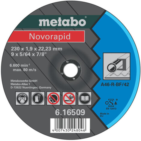 Metabo Novorapid 115 x 1,0 x 22,23 mm, Stahl, Trennscheibe, Form 41 25 Stk