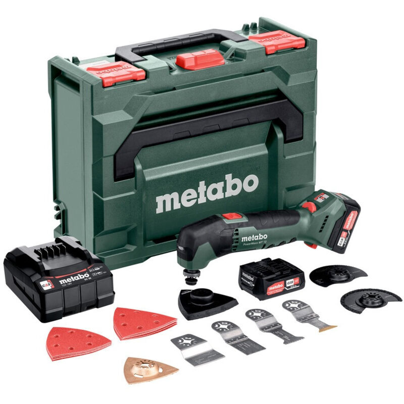 Outil multifonctions METABO MT 12 Powermaxx 12 V 2x2 0 Ah 9 accessoires