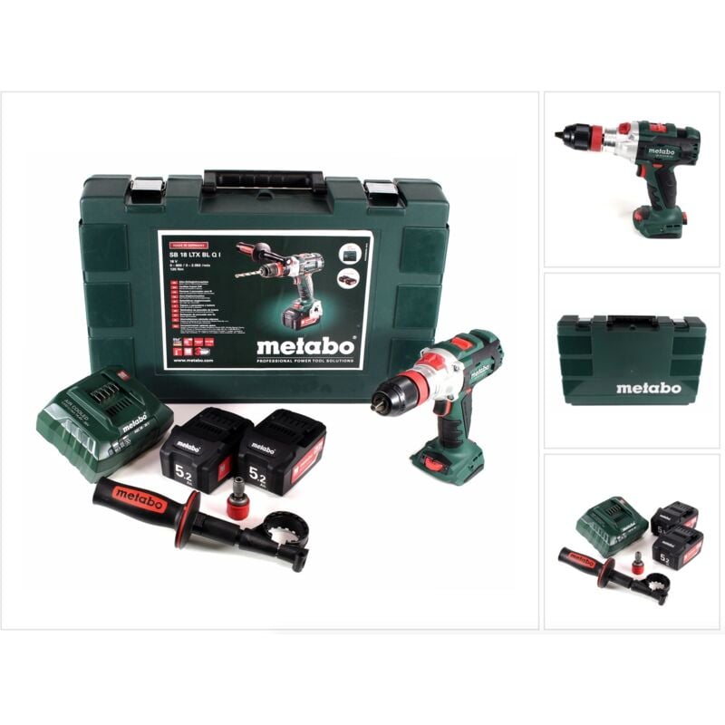 Metabo - SB18LTXBLQI 18V 2x5.2Ah Li-Ion Brushless Combi Drill Kit