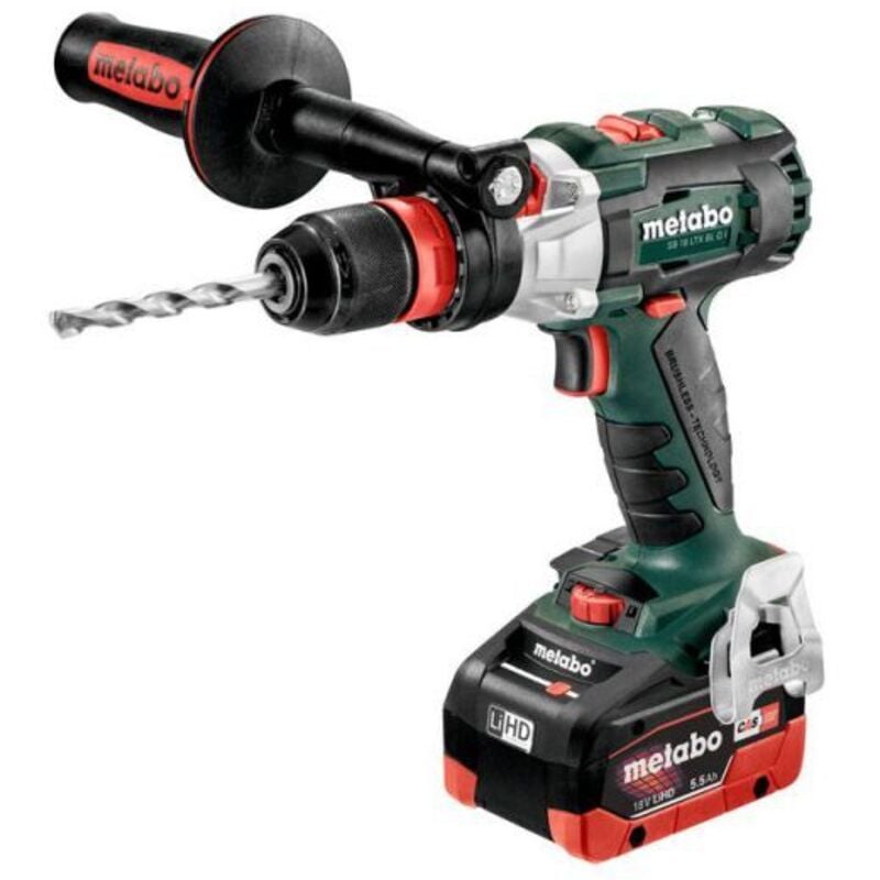 Metabo SB18LTXBLQI 18V 2x5.5Ah LiHD Brushless Combi Drill Kit