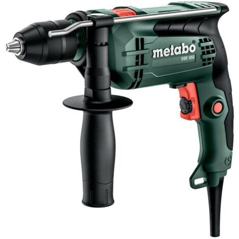 Metabo – Perceuse à percussion 650W – Mandrin à serrage rapide – Vitesse 1500 tr/min – Couple 10Nm – Perçage béton 14mm, bois 30mm