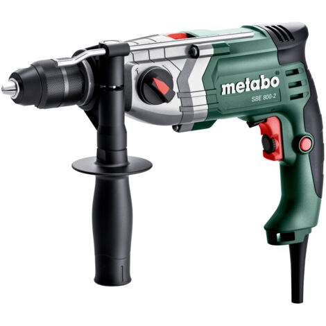 Perceuse à percussion 800W – Vitesse variable 0-3200/min – Mandrin à serrage rapide 1.5-13mm – Débrayage de sécurité Metabo S-automatic - SBE 800-2