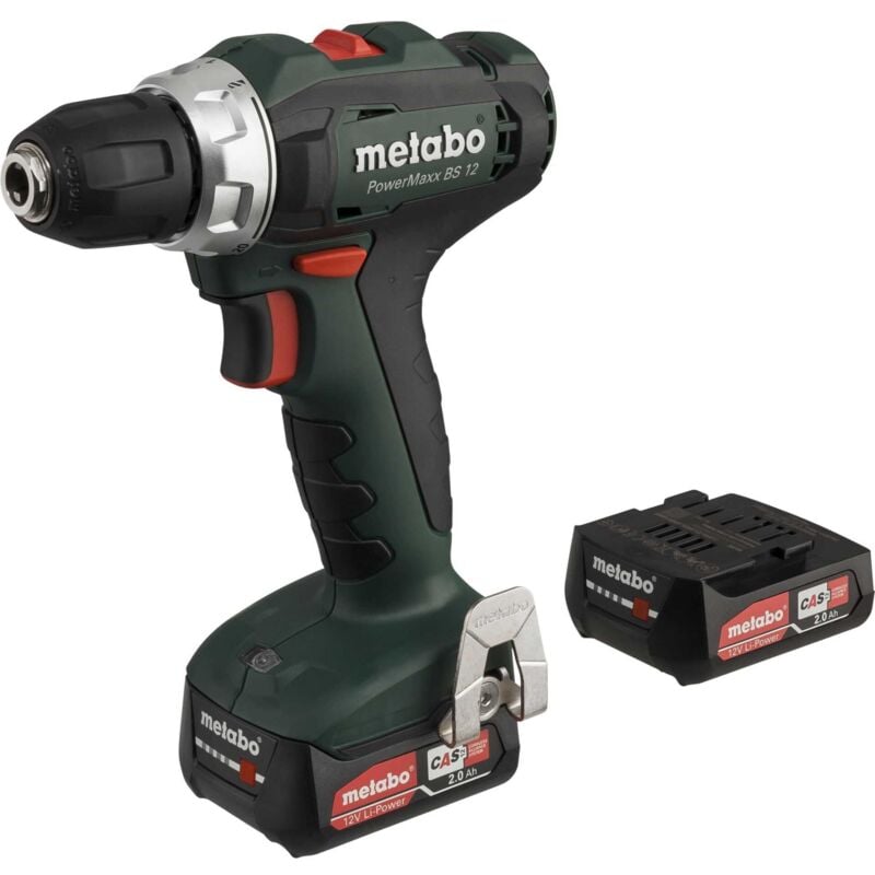 Perceuse visseuse 12V (2x2,0 Ah) en coffret Metabo bs 12 (601036500)