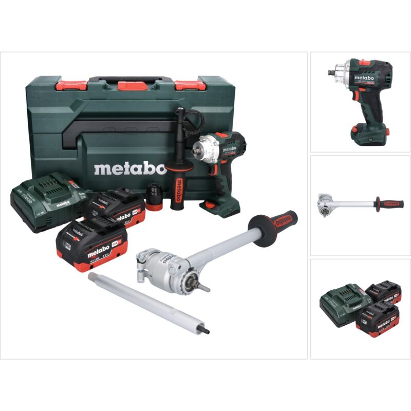 Perceuse visseuse 18 v bs 18 ltx bl q i - 2 x 5,5 Ah LiHD, asc 145, PowerX3, coffret x - Metabo