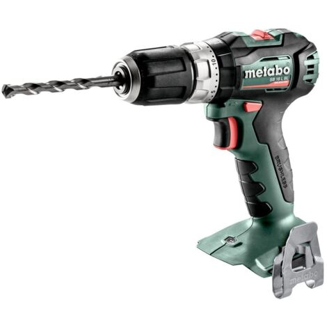 Metabo – Perceuse à percussion sans fil 18V – Moteur Brushless compact – Lampe LED intégrée – Crochet de ceinture – Pour travaux exigeants - SB 18 L BL