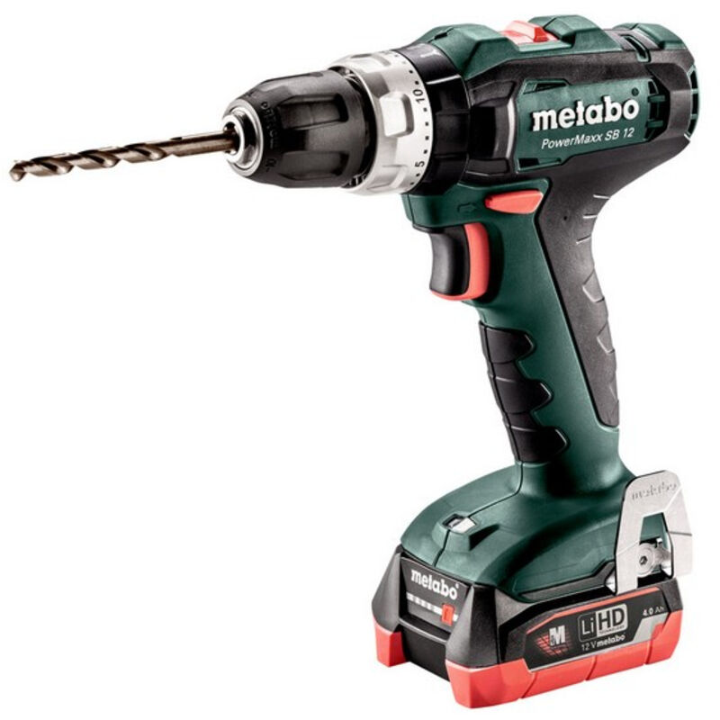 Metabo - PowerMaxx sb 12 12v 2x4.0Ah LiHD Combi Hammer Drill in Case