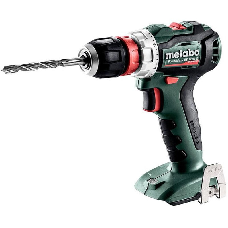 PowerMaxx bs 12 bl q 12v Li-ion Quick System Brushless Drill/Driver Bare Unit in Metaloc - Metabo