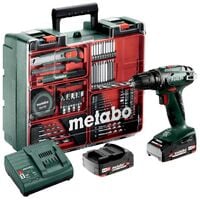Metabo Perceuses-visseuses sans fil BS 18 Set 18 V/2,0 Ah avec accessoires