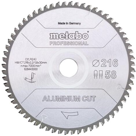 METABO PIŁA TARCZOWA FZ/TZ 216x30x58z    ALUMINIUM CUT PROFESSIONAL